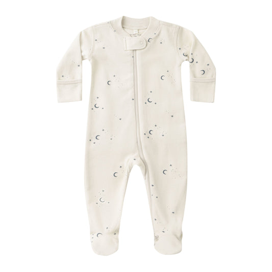 ZIP LONG SLEEVE SLEEPER FOOTIE || MOONS
