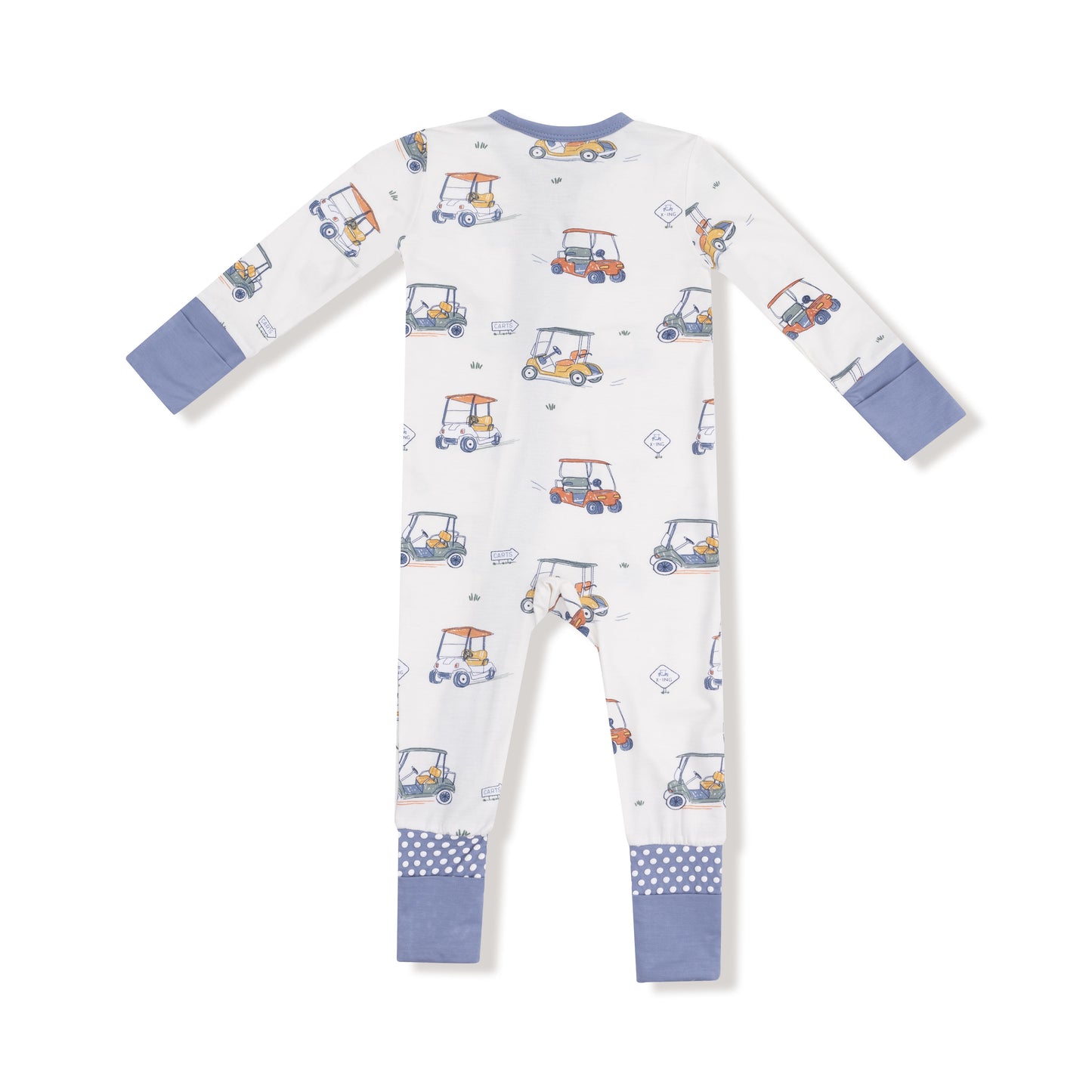 Zooming Golf Carts - 2 Way Zipper Romper