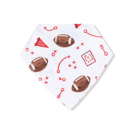 Touchdown Time - Red - Bandana Bib