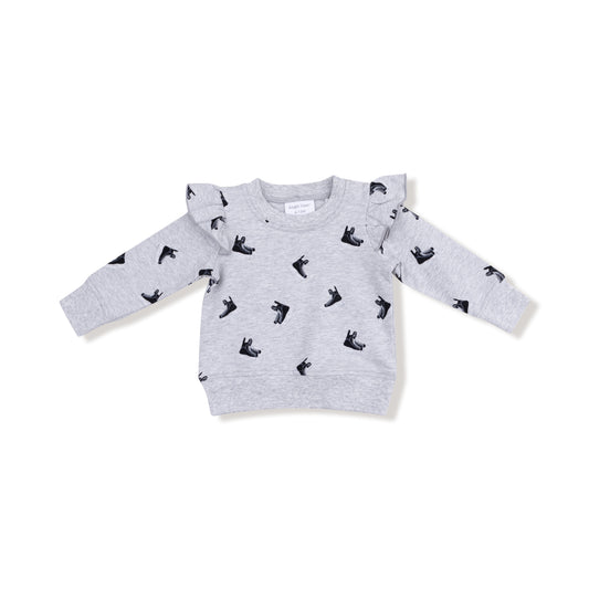 French Terry Sport - Hockey French Terry - Ruffle Sweatshirt