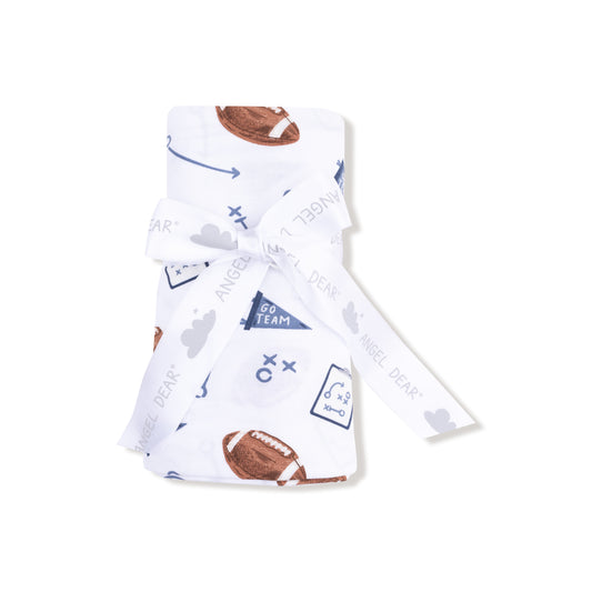 Touchdown Time - Navy - Swaddle Blanket
