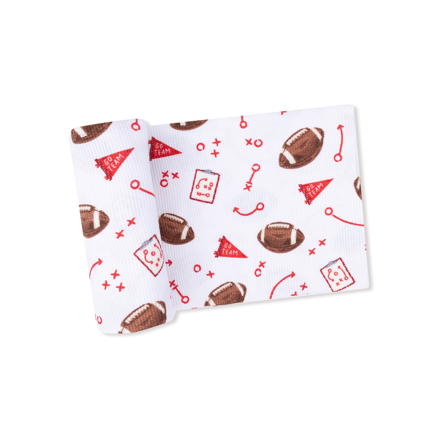 Touchdown Time - Red- Swaddle Blanket