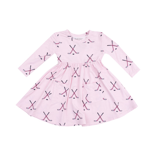 Hockey - Pink - Twirly L/S Dress