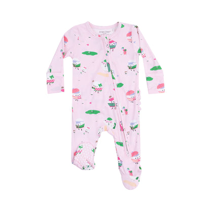 Golf Pros - Girl - 2 Way Zipper Ruffle Back Footie