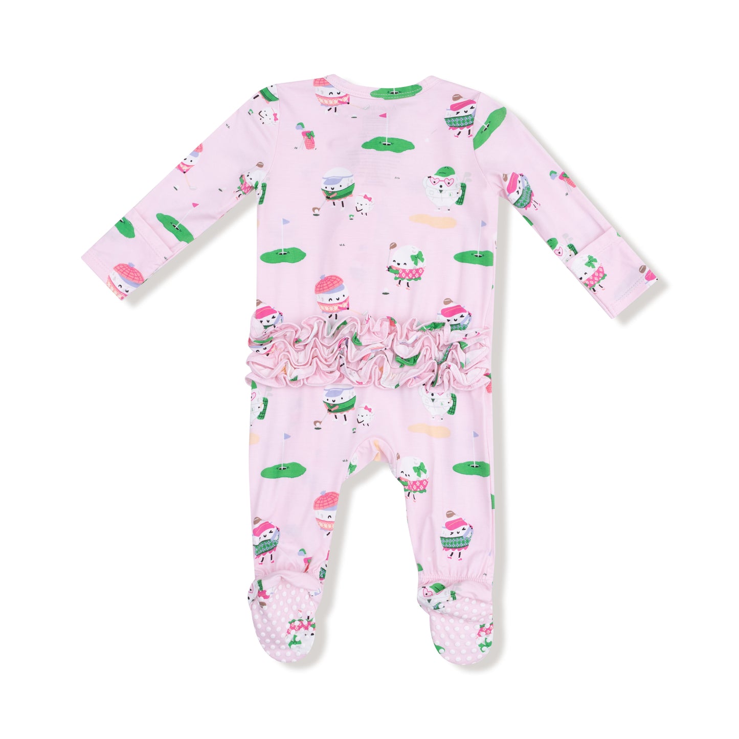 Golf Pros - Girl - 2 Way Zipper Ruffle Back Footie