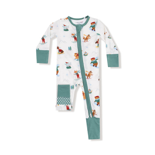Winter Animal Sports - 2 Way Zipper Romper