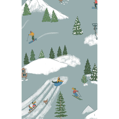 Winter Fun Skiers - Swaddle Blanket