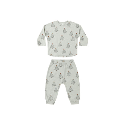 LONG SLEEVE TEE + PANT SET || TREES