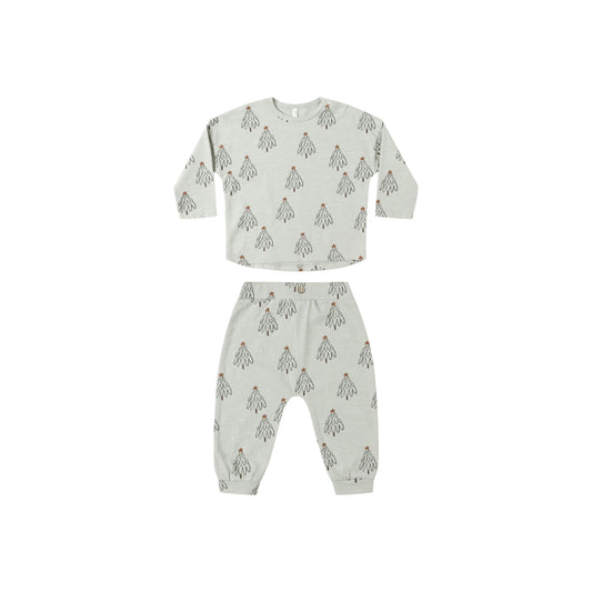 LONG SLEEVE TEE + PANT SET || TREES