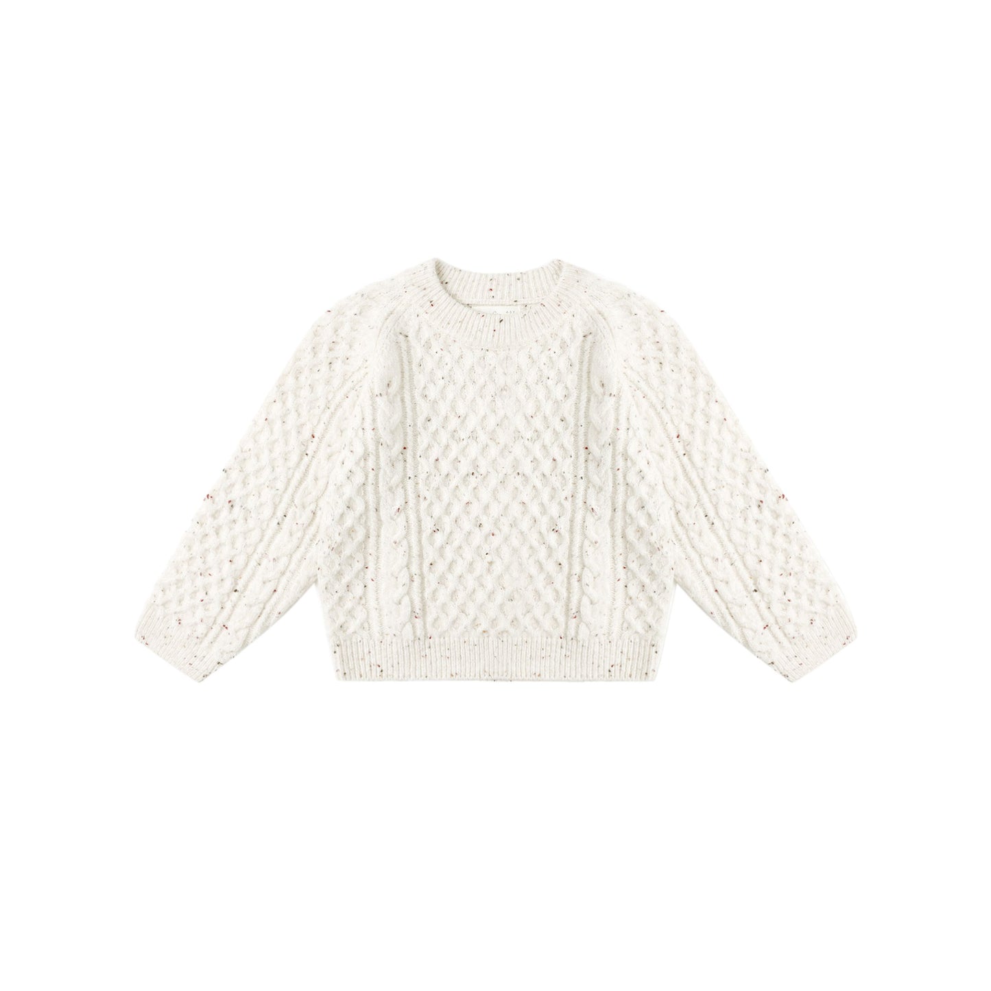 CABLE KNIT SWEATER || NATURAL SPECKLED
