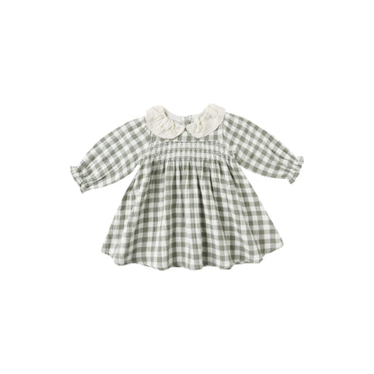 CALLIE DRESS || FOREST CHECK