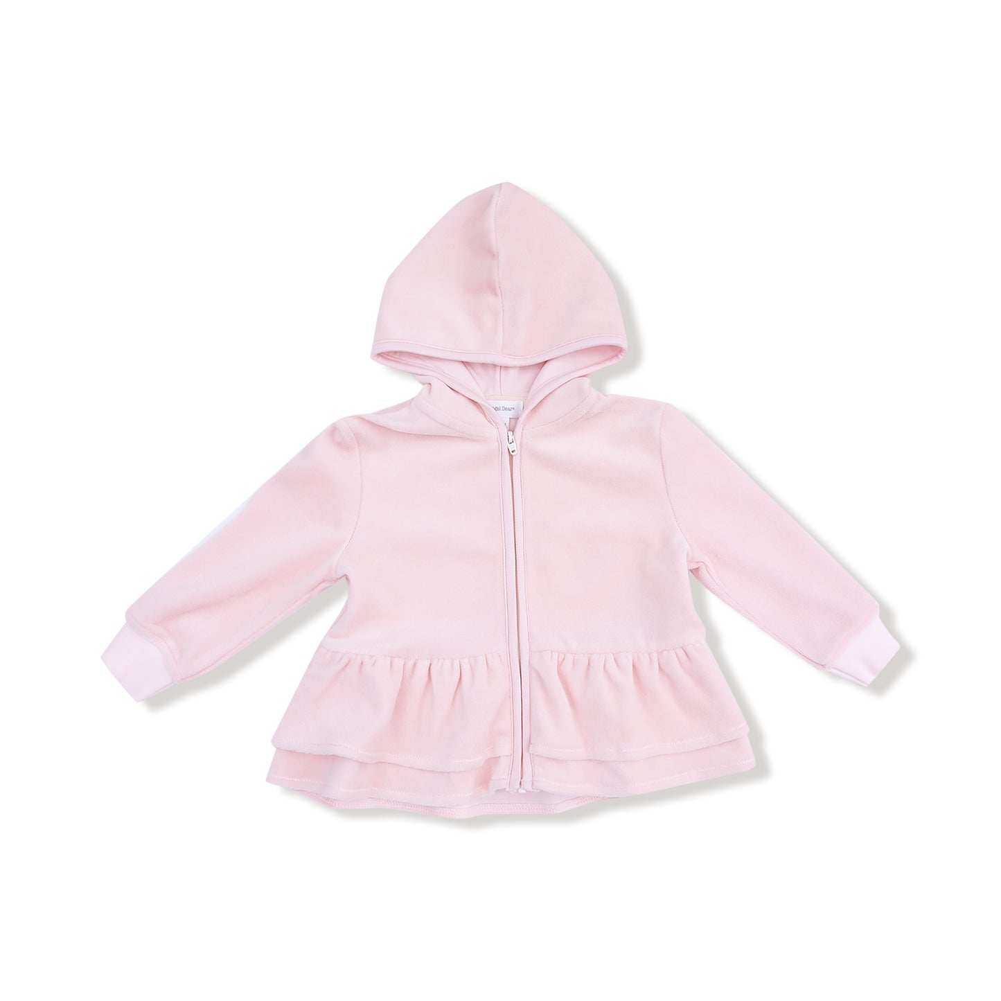Velour Teddy Bear - Zip Peplum Hoodie + Jogger