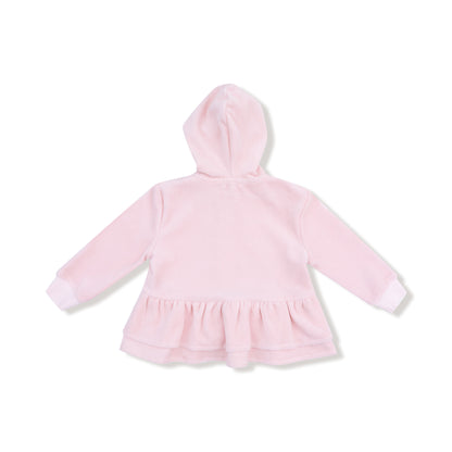 Velour Teddy Bear - Zip Peplum Hoodie + Jogger