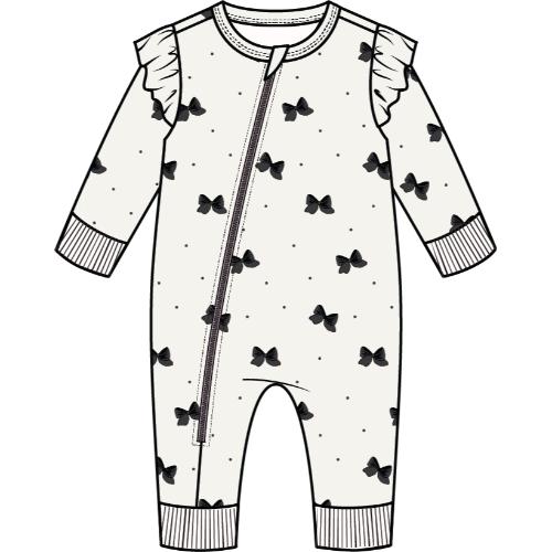 COVERALL L/S KNIT-OFFWHITE