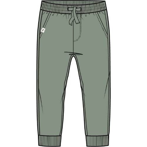PANT KNIT-GREEN DUSTY