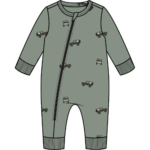 COVERALL L/S KNIT-GREEN DUSTY