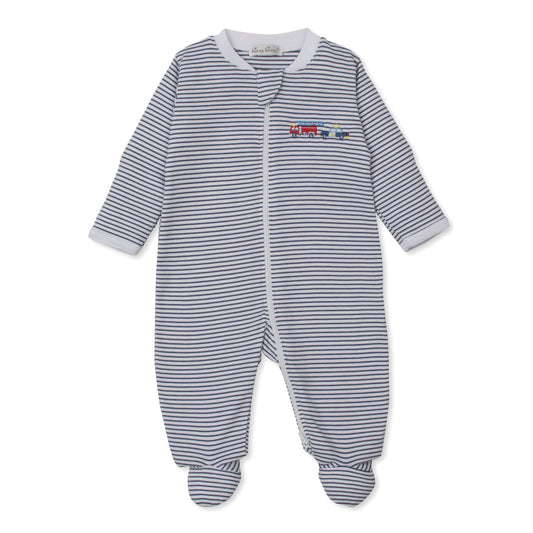 Rescue Raid Stripe Footie W/Zip