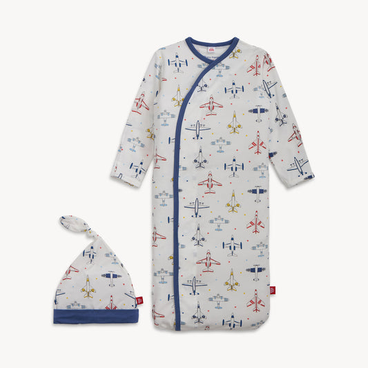 JUST PLANE FUN MODAL MAGNETIC GOWN +HAT SET