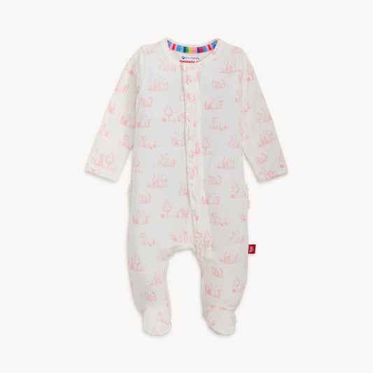 SWEETER THAN HUNNY MAGNETIC FOOTIE W RUFFLE