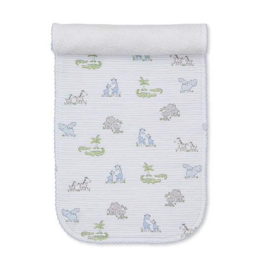 Burp Print Blue Safari