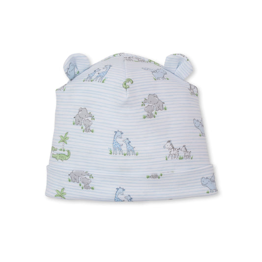 Hat Novelty Print Blue Safari