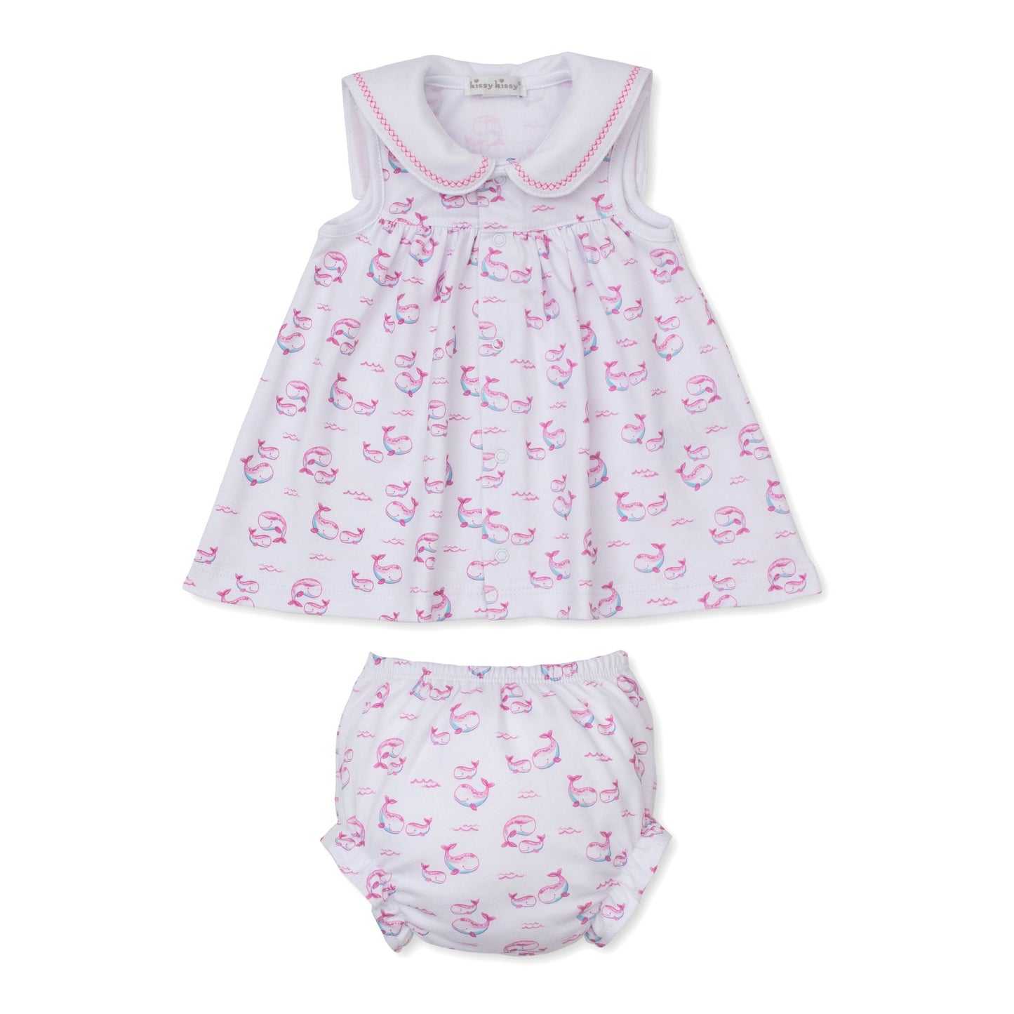 Pink Whale Print Dress