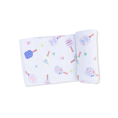 Floral Pickleball - Swaddle Blanket