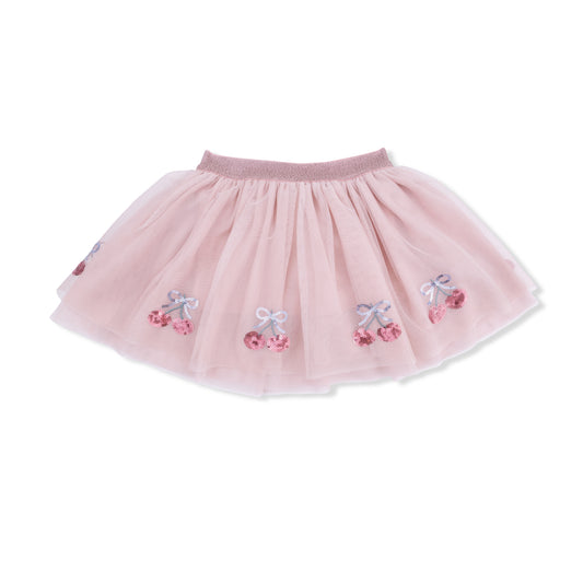 Sweet Bow Cherries - Tutu Skirt with Bike Shorts
