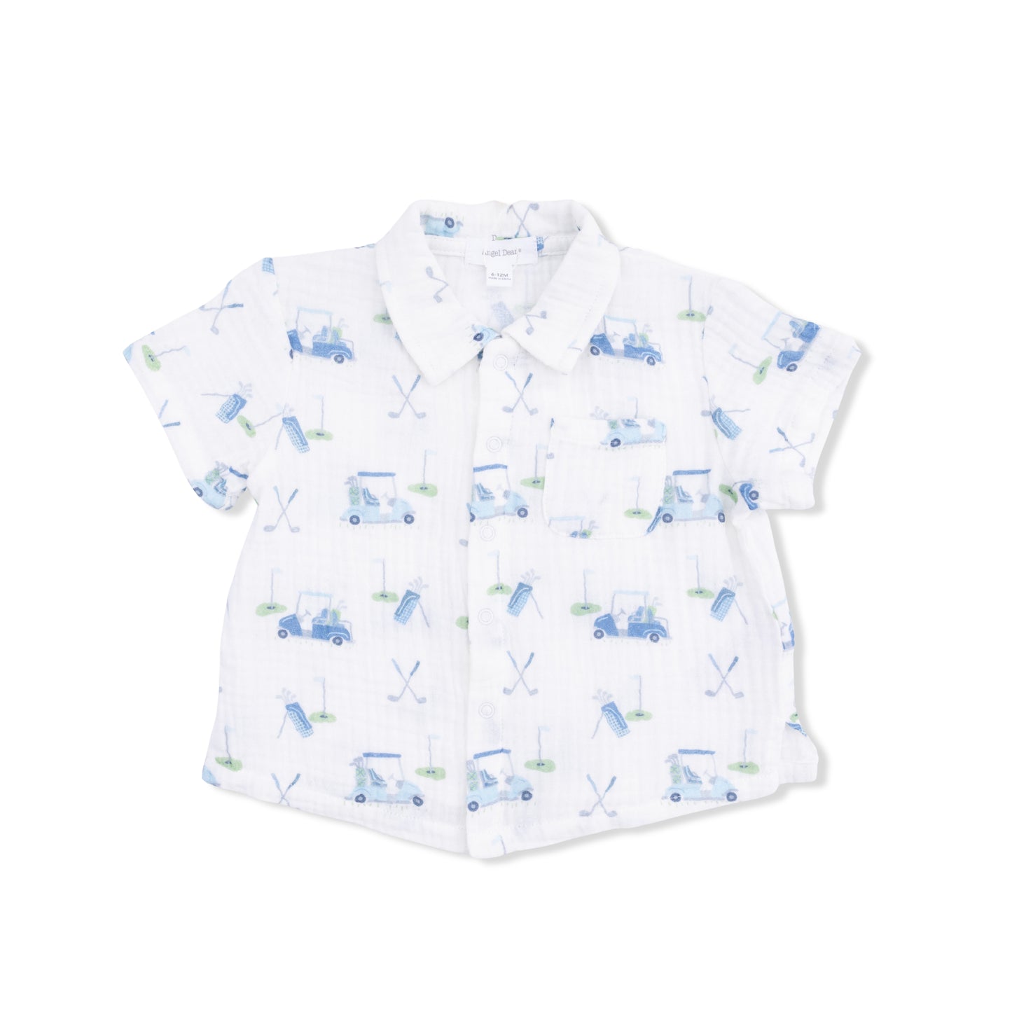 Baby Golf Carts Blue - Polo Button Up with Casual Short