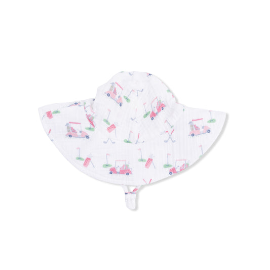 Baby Golf Carts Pink - Wide Brim Sun Hat