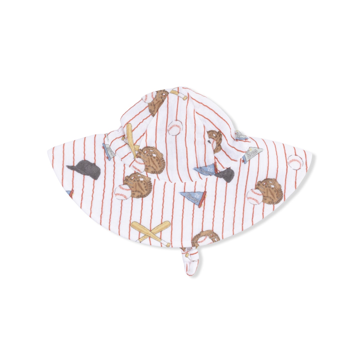 Vintage Baseball Stripe  - Wide Brim Sun Hat