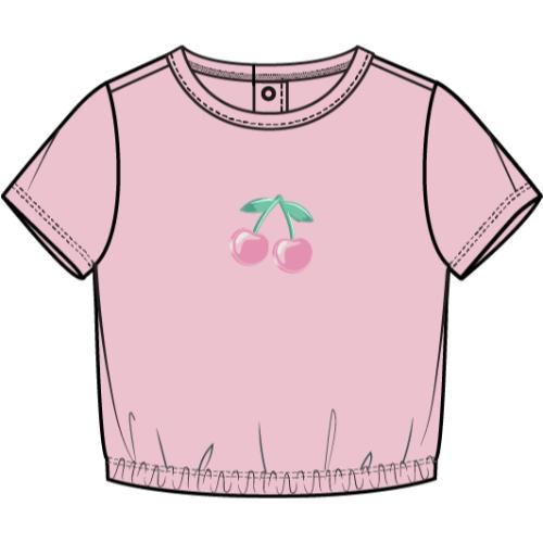 S/S TOP KNIT-PINK LT.