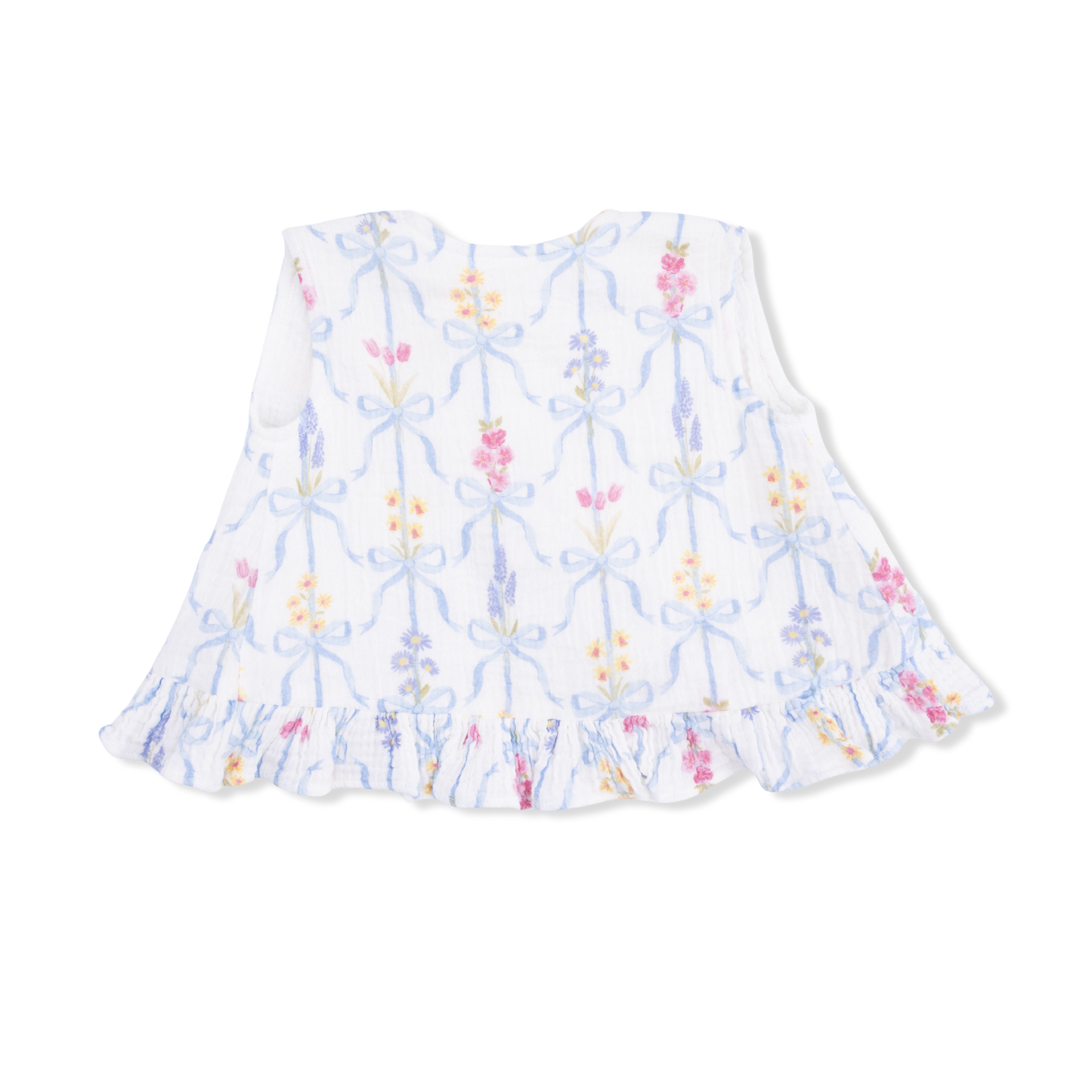 Ribbon Bouquets - Ruffle Back Top And Bloomer