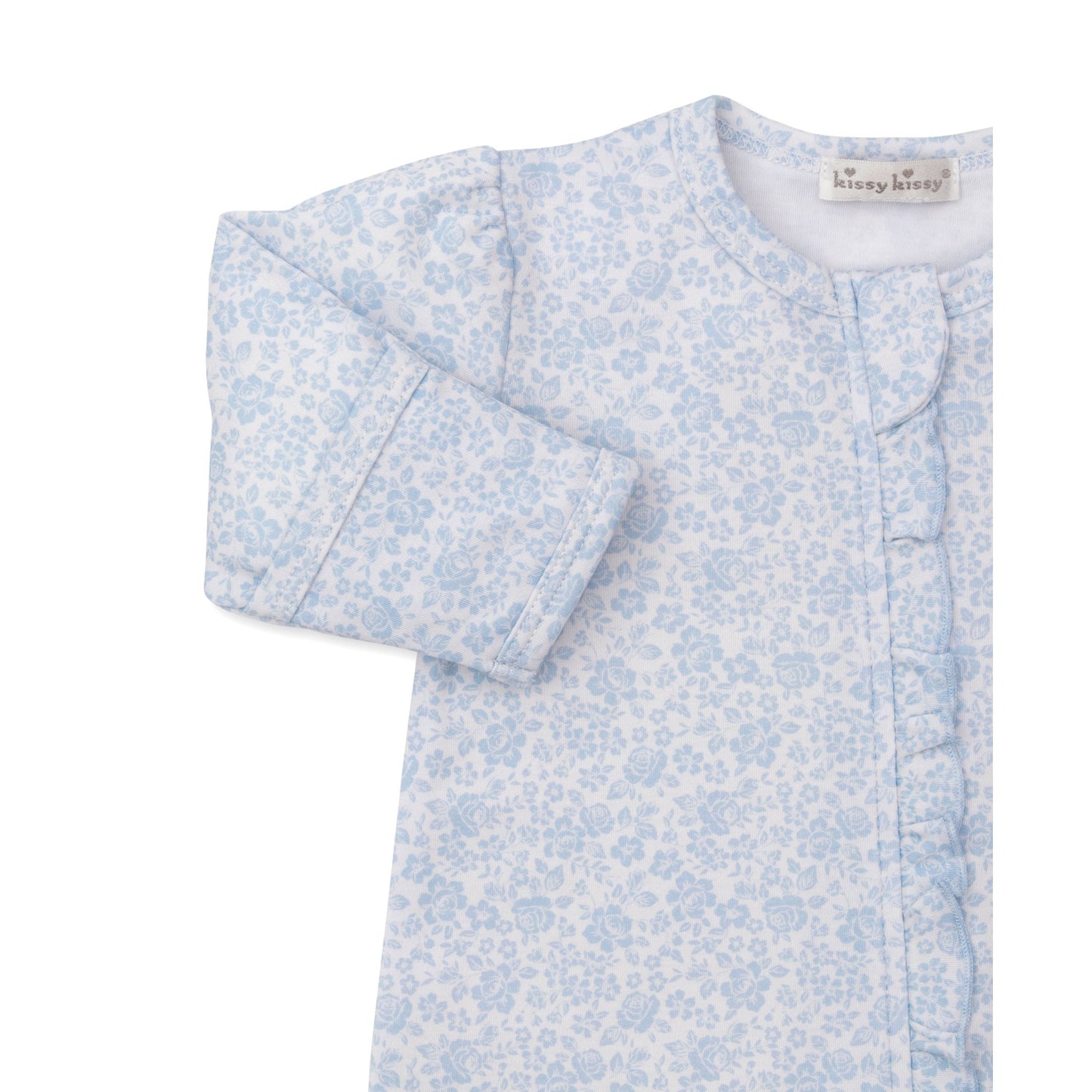 Footie Country Gardens Print Blue