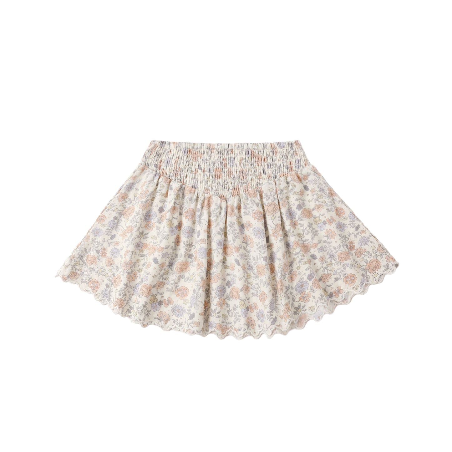 SMOCKED V MINI SKIRT BLOOM
