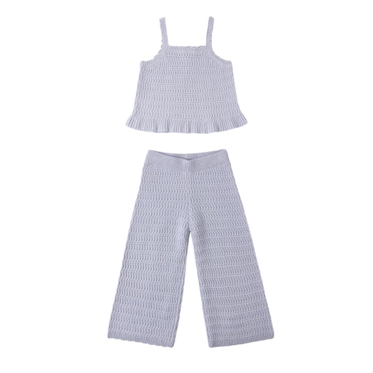 MARI KNIT SET PERIWINKLE