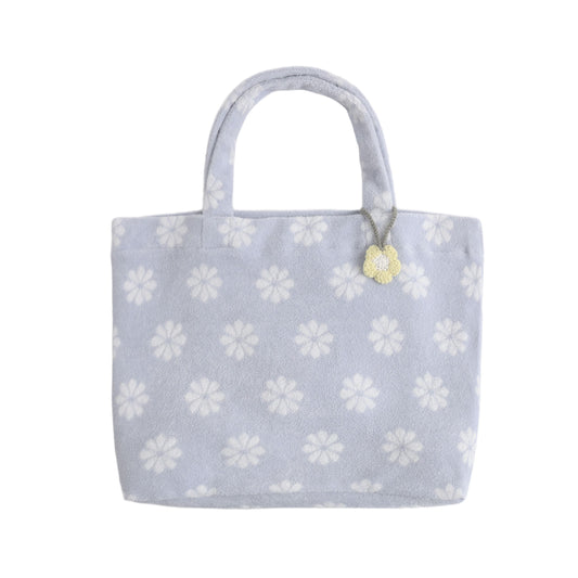 TERRY BEACH BAG PERIWINKLE DAISY