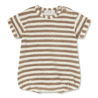 Terry Bubble Chocolate-Cream Stripe
