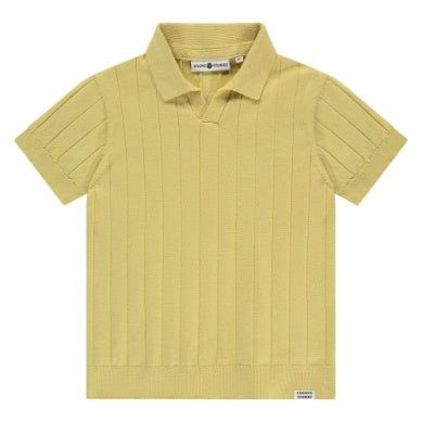 Boys Short Sleeve Ribbed Polo