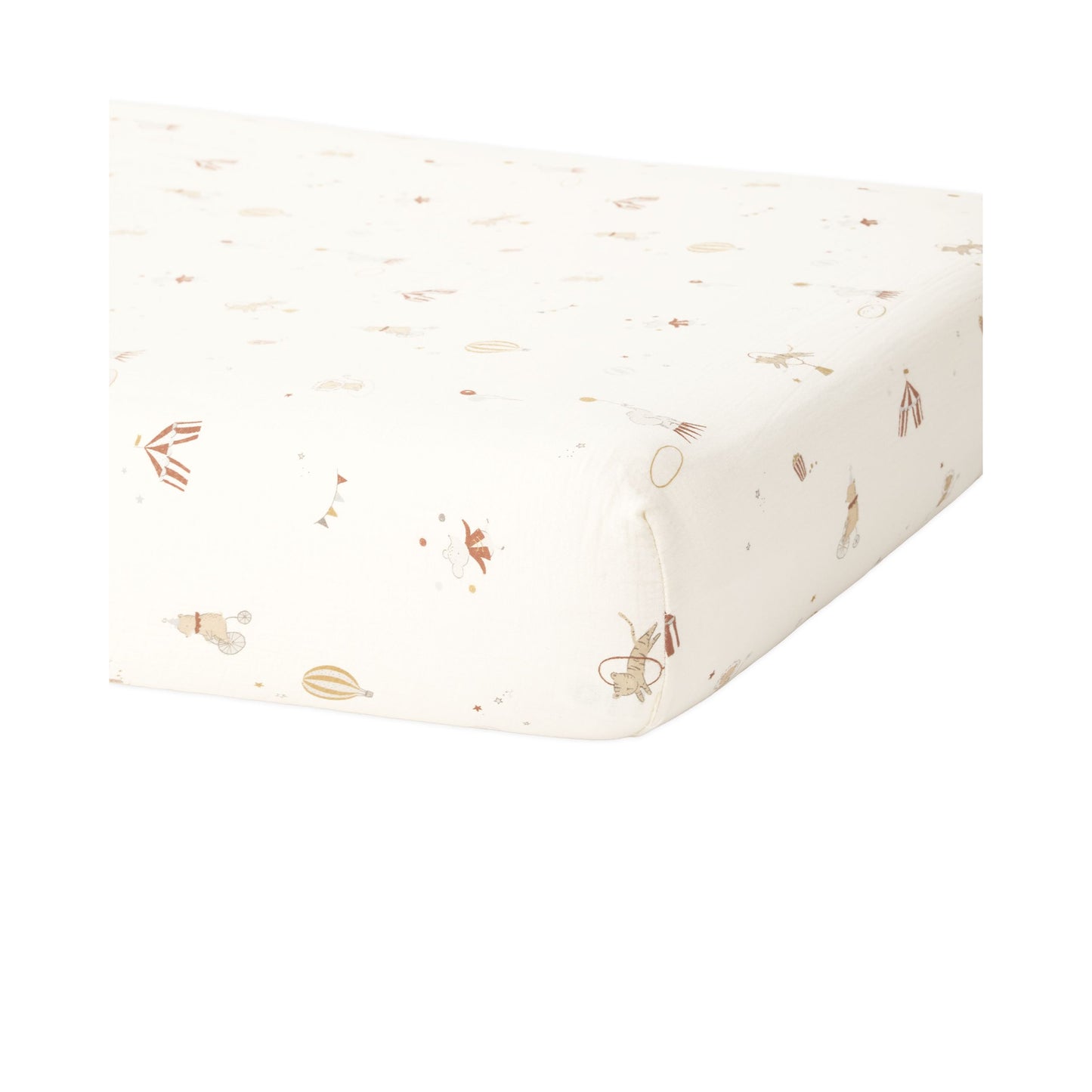 WOVEN CRIB SHEET CARNIVAL