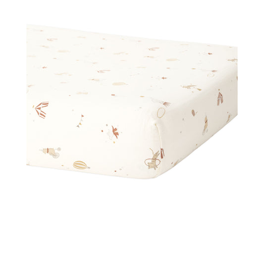 WOVEN CRIB SHEET CARNIVAL