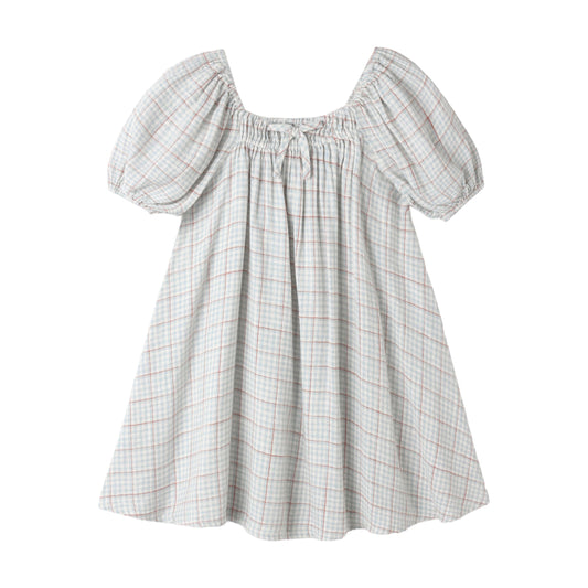 SABRINA MINI DRESS LIGHT BLUE PLAID