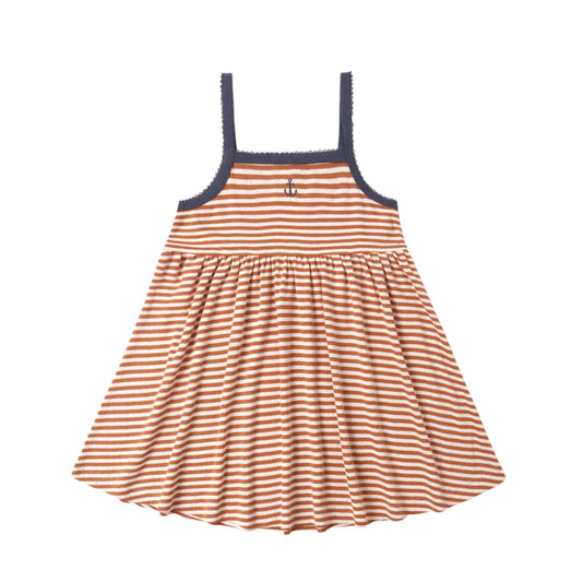 LEA DRESS POPPY STRIPE