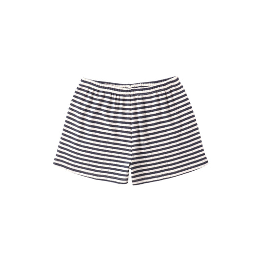POINTELLE SHORTS NAVY STRIPE
