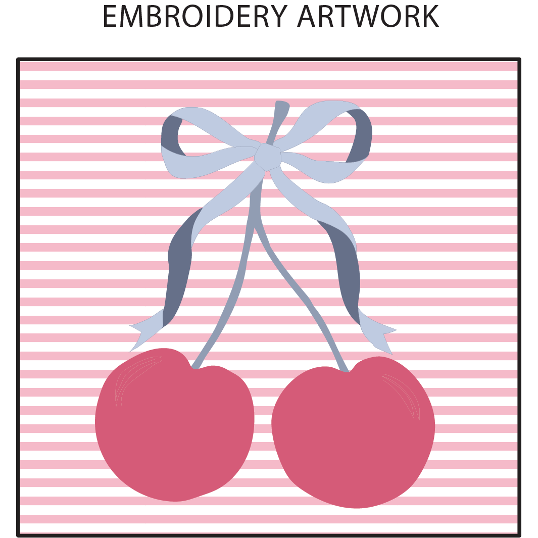 Cherry Stripe - Ric Rac Ruffle Sunsuit