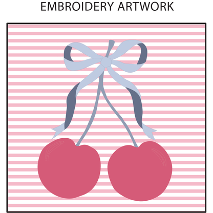 Cherry Stripe - Ric Rac Ruffle Sunsuit