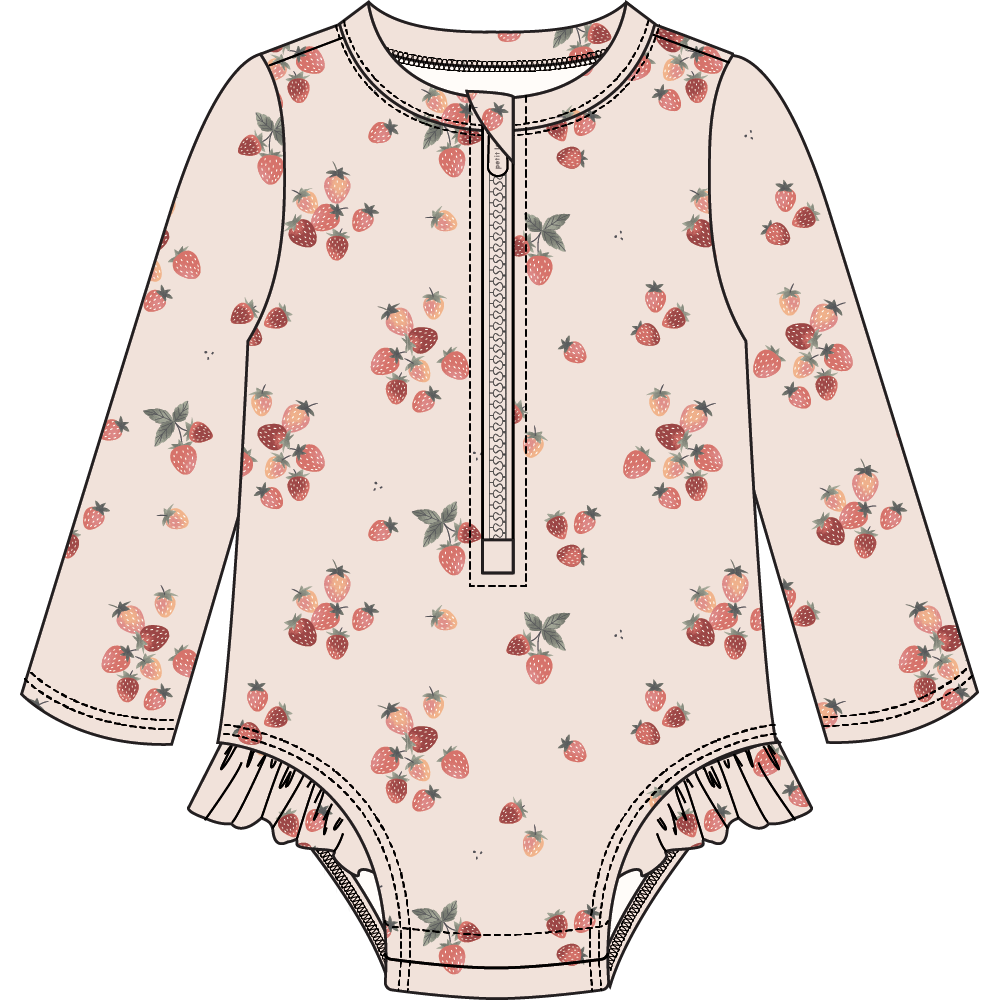 1PC SWIMSUIT KNIT-PINK LT.
