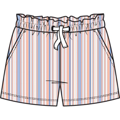SHORTS KNIT-ORANGE LT.