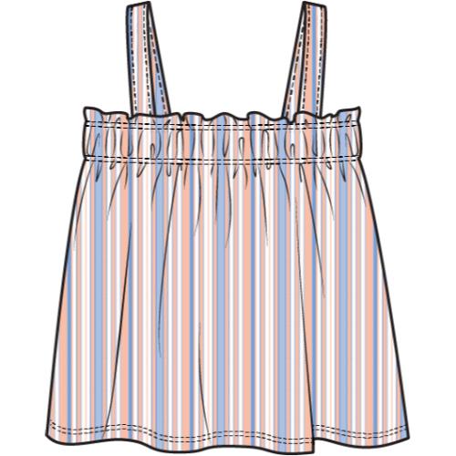 TANK TOP KNIT-ORANGE LT.
