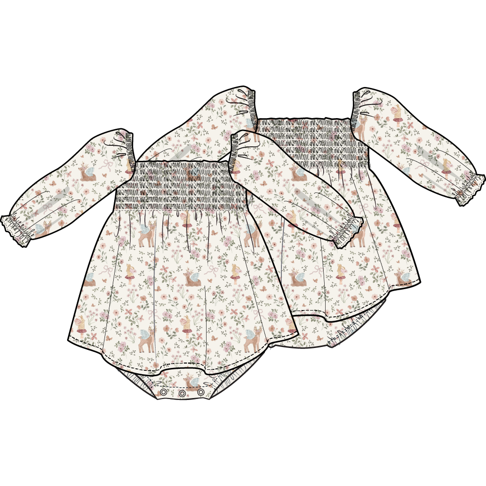 Enchanted Woodland - Caitlyn Smocked All in One